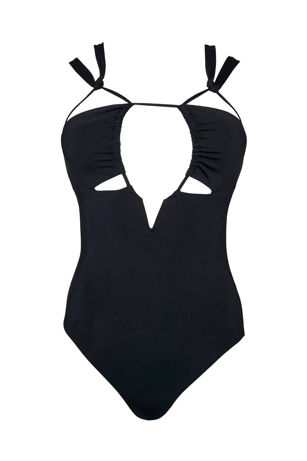 CUT-OUTS MONOCHROME ONEPIECE SWIMSUIT - mykenza.com